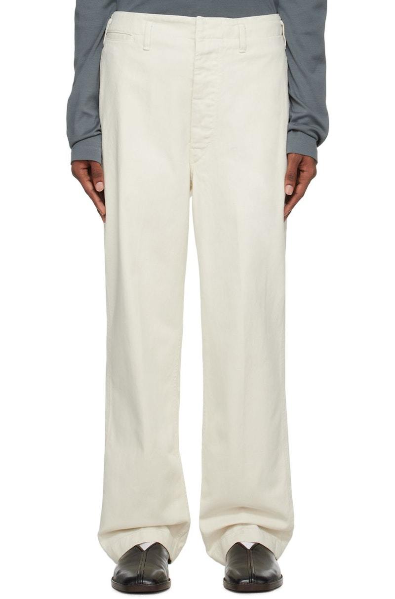 LEMAIRE】MAXI CHINO CLAY WHITE サイズ48 LEMAIRE Big Chino パンツ