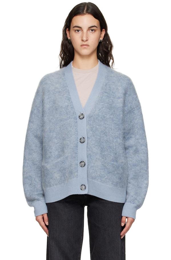 Acne Studios Blue Fluffy Cardigan | Garmentory