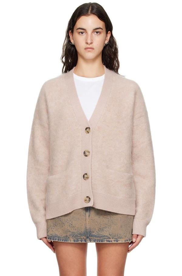Acne Studios Pink Fluffy Cardigan Garmentory