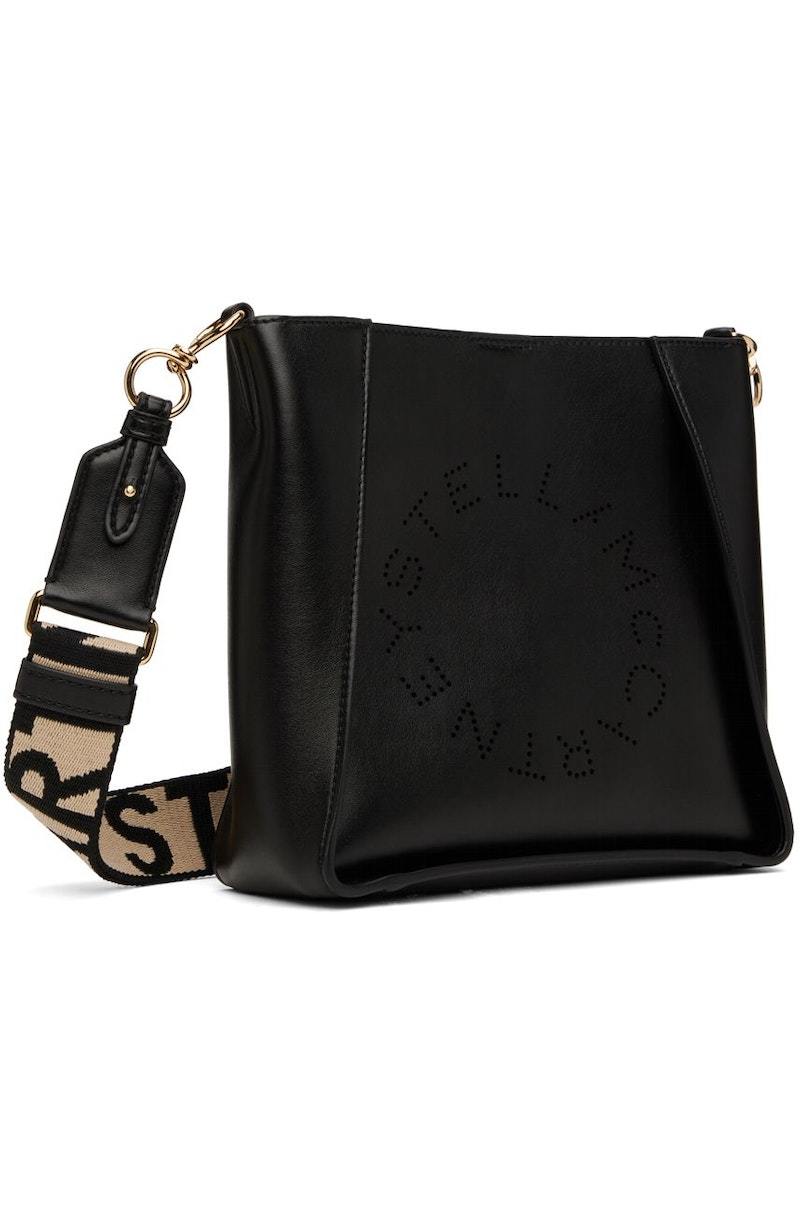 Stella McCartney Black Perforated Logo Shoulder Bag | Garmentory