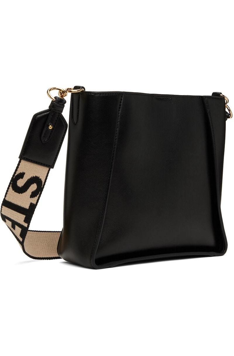 Stella McCartney Black Perforated Logo Shoulder Bag | Garmentory