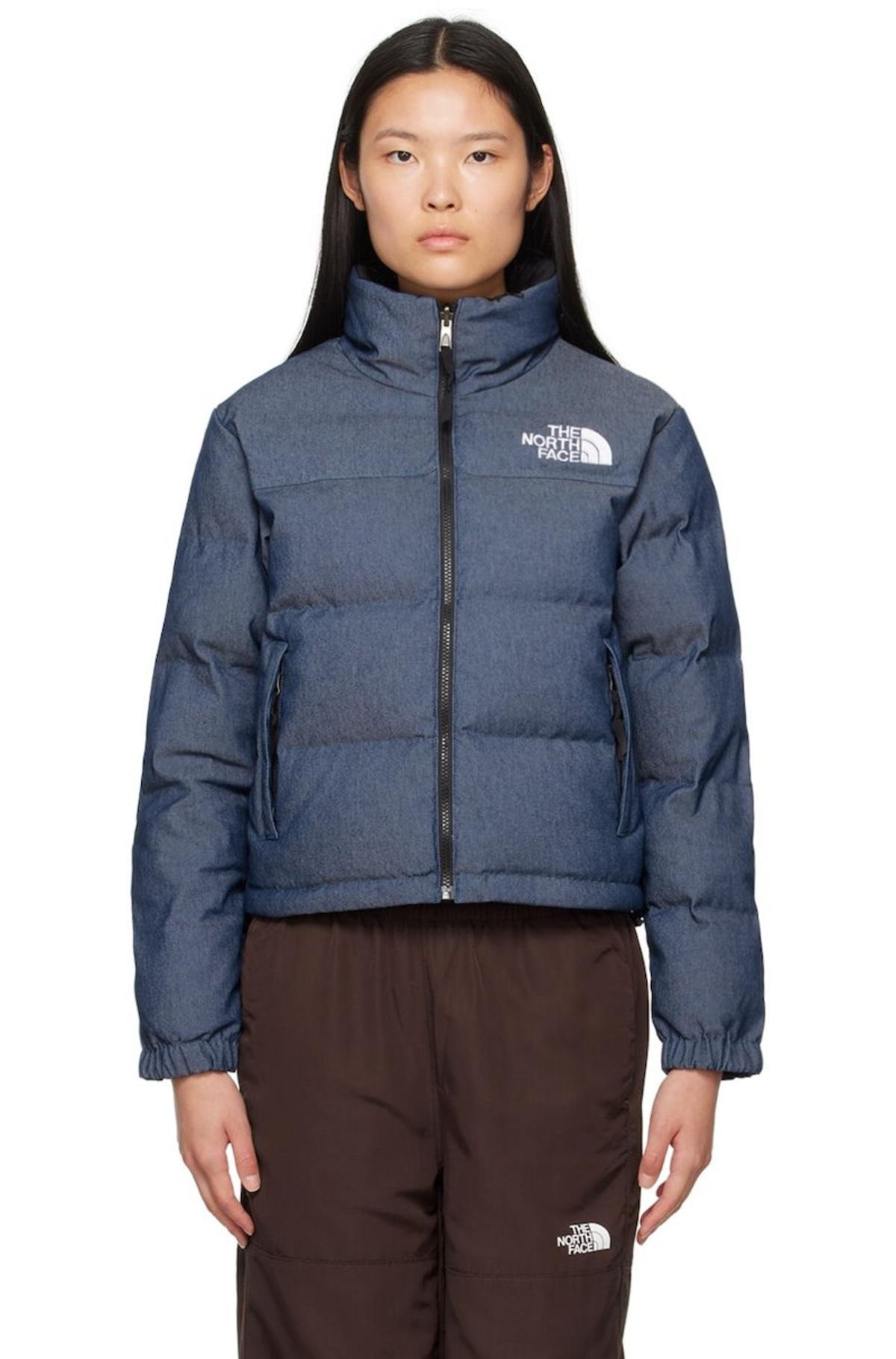 The North Face Navy '92 Nuptse Reversible Denim Down Jacket