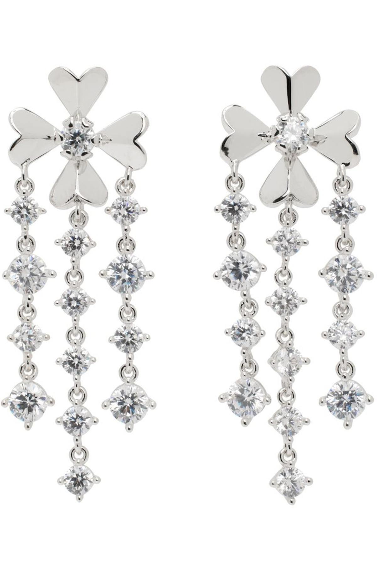 Shushu/Tong Silver YVMIN Edition Flower Fringes Earrings