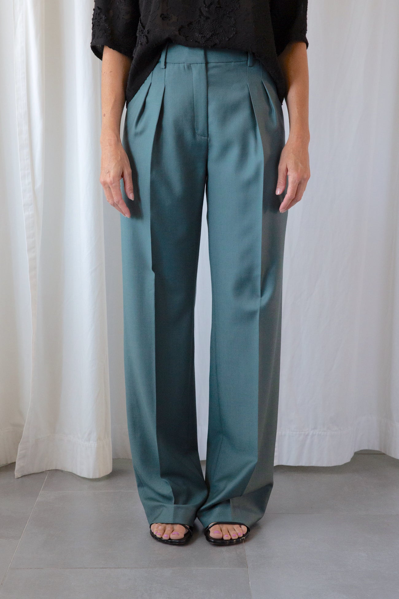 パンツ LOULOU PANTS (SALLY) Loulou Studio Alera Silk-Twill Wide-Leg Trousers | Liberty