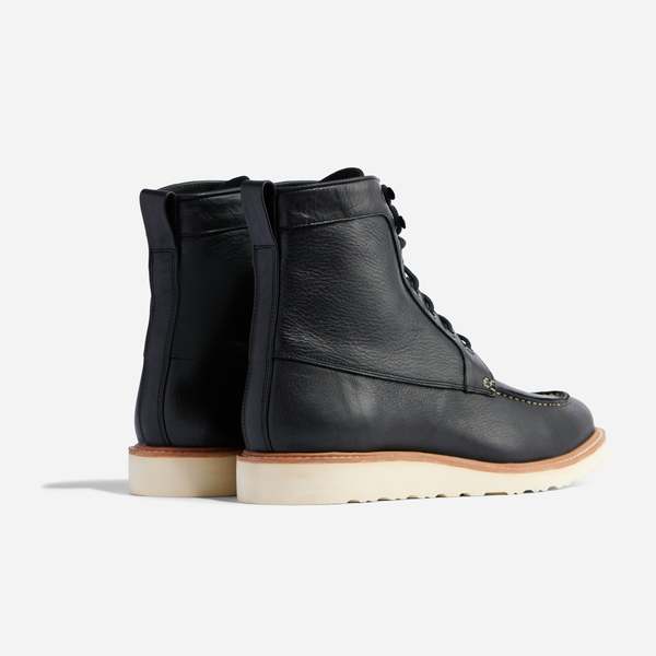 Nisolo Mateo All Weather Boot Black Leather Mens Size 10.5 Moc‎ Toe Wedge 8752 Nisolo All-Weather Mateo Boot - Black | Garmentory main image 4