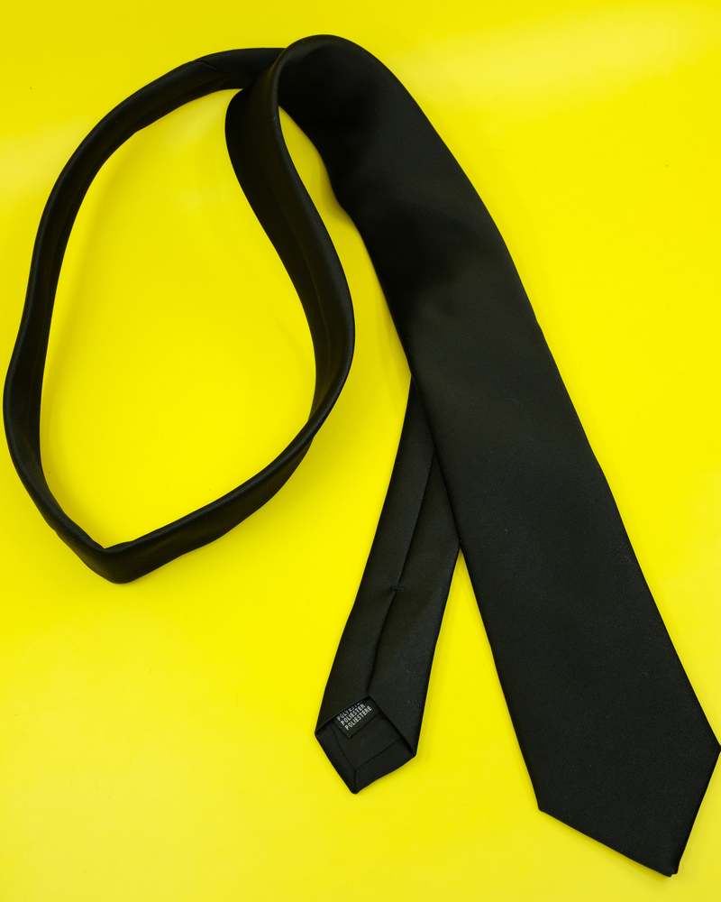 Ernest W. Baker Silk Skinny Tie - Black | Garmentory