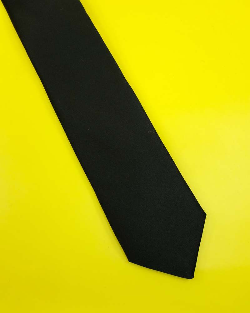 Ernest W. Baker Silk Skinny Tie - Black | Garmentory
