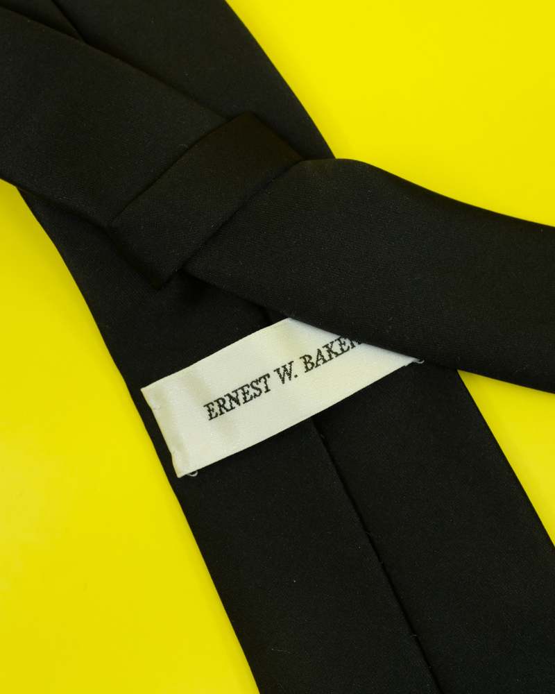 Ernest W. Baker Silk Skinny Tie - Black | Garmentory