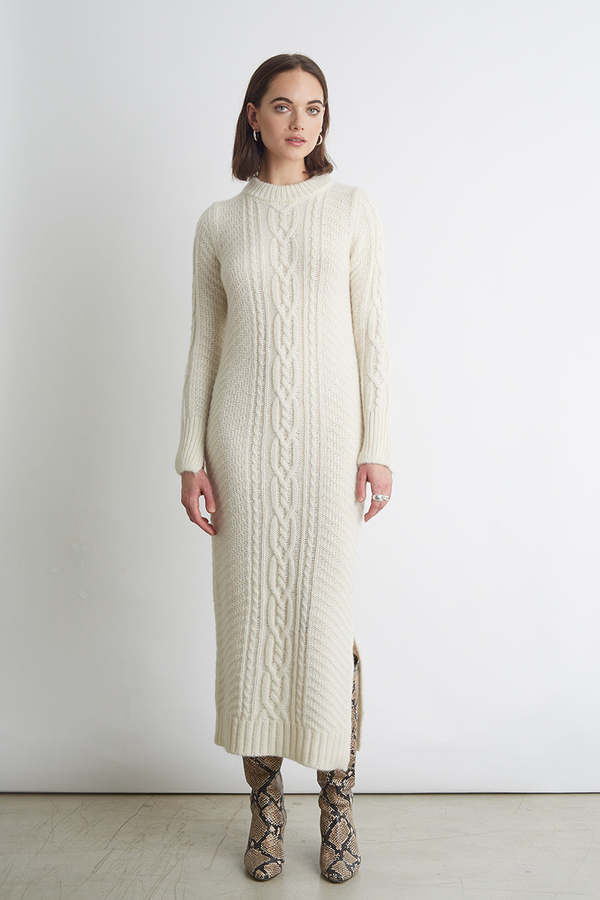 green emerald velvet dress This tie-waist sweater dress is the perfect winter outfit main image 0