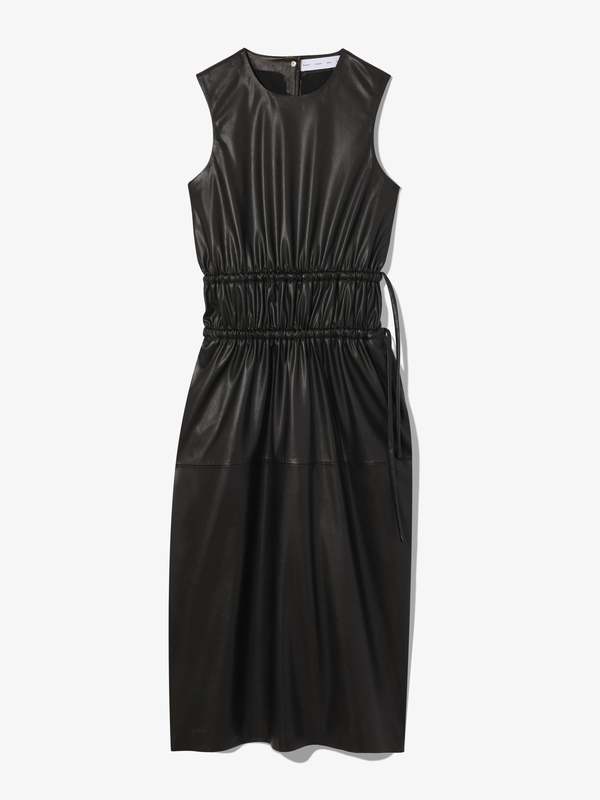 slim fit dress slacks Zara faux leather belted shirt dress sz M. – Kristen's Consignment