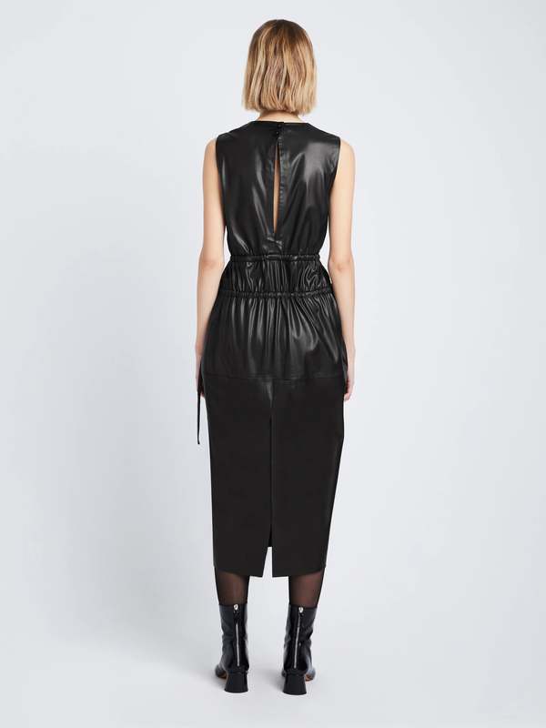 chinese dress ladies Proenza Schouler // Leather Belted Dress – VSP Consignment main image 0