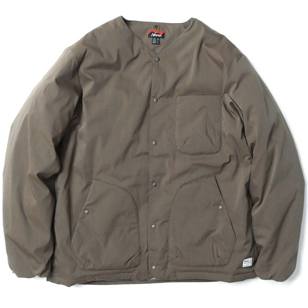 Nanga Takibi Ripstop Inner Down Cardigan - Army Green | Garmentory