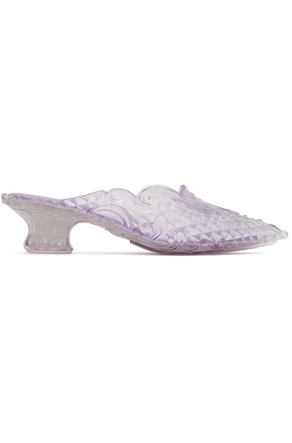 Y/Project Transparent Melissa Edition Point Mule Loafers - Lilac