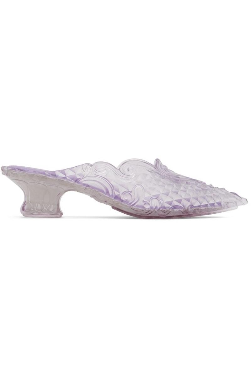 Y/Project Transparent Melissa Edition Point Mule Loafers - Lilac