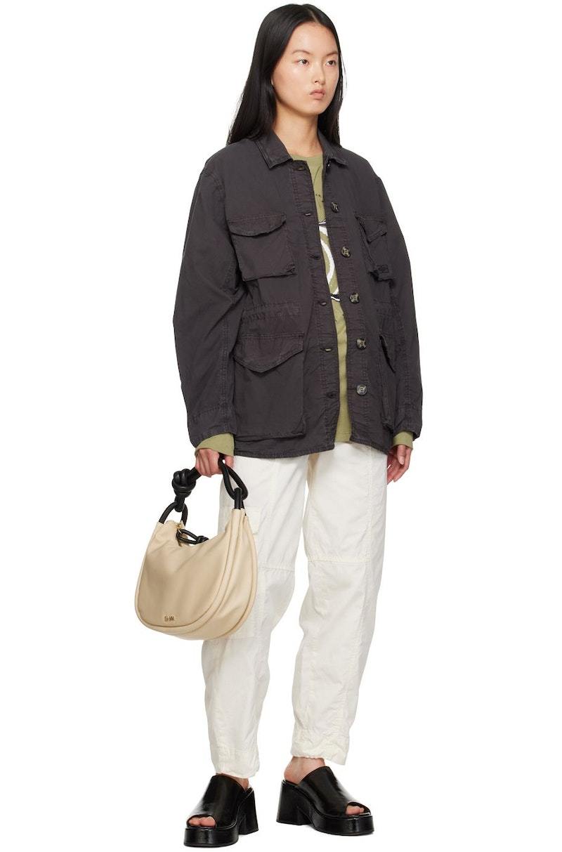 GANNI Gray Flap Pocket Jacket | Garmentory