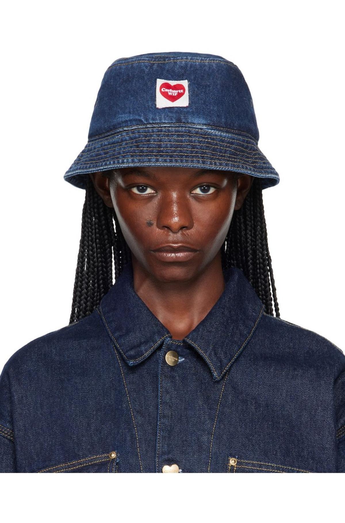 最終値下BUM STUDIO Carhartt REMAKE DENIM HAT Carhartt Work In Progress Blue Nash Bucket Hat | Garmentory