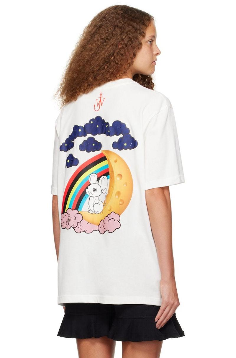 JW Anderson Off-White 'I Dream Of Cheese' T-Shirt | Garmentory