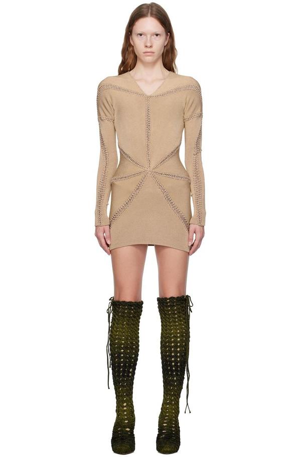 stella velour mini dress in black Black with Ivory Bows Mini Dress main image 1