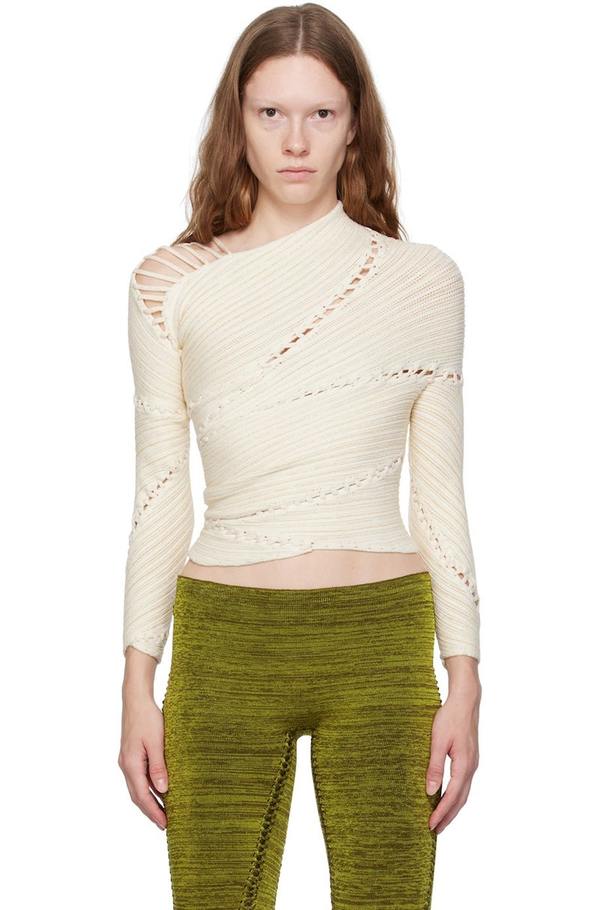 Isa Boulder SSENSE Exclusive White & Beige Sweater | Garmentory