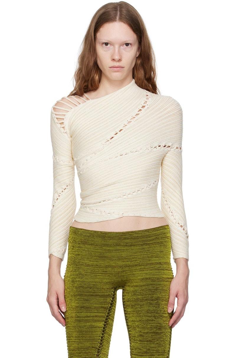 Isa Boulder SSENSE Exclusive White & Beige Sweater | Garmentory