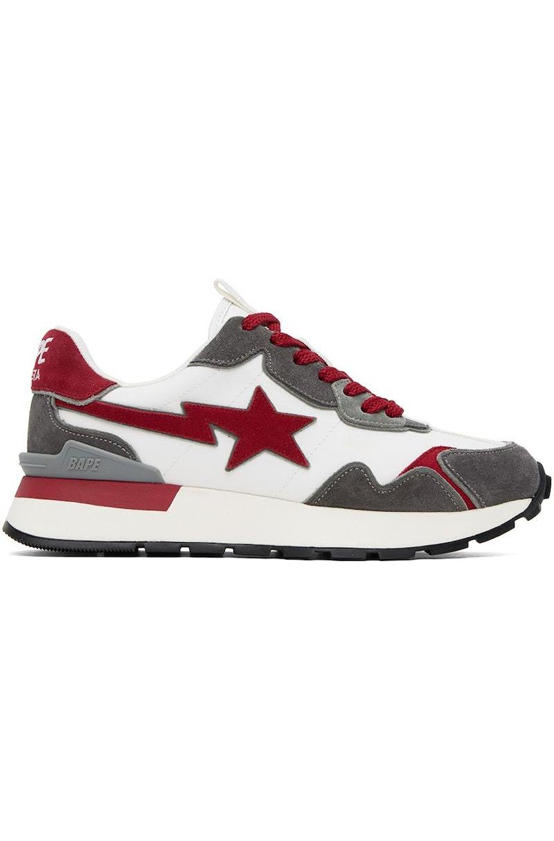 BAPE White & Gray Roadsta Express #2 Sneakers | Garmentory display picture 1