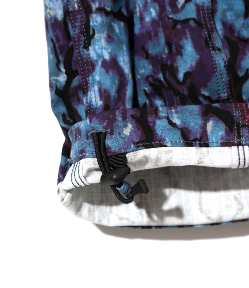 【SATIIIZ】Salon Curved Camo Cotton Pants Salon Curved Camo Cotton Pants - satiiiz