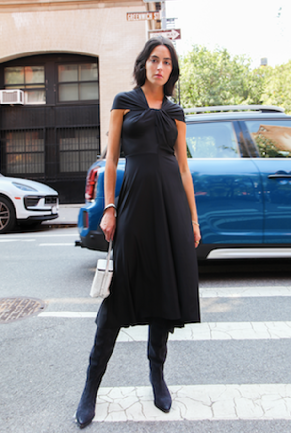 Victoria Beckham Cap Sleeve Draped Dress | Garmentory