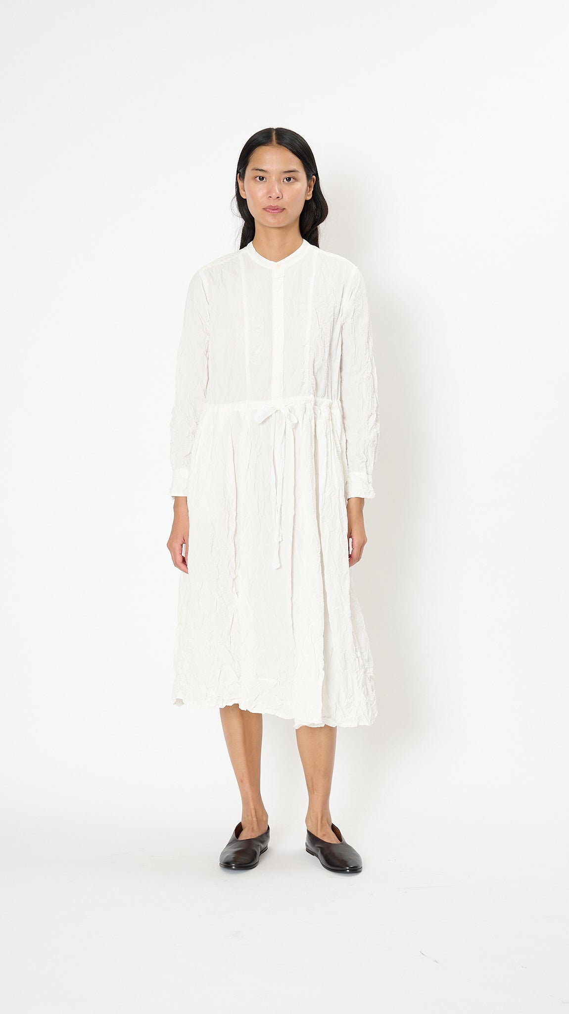 Pas de Calais Crinkle Finish Long Dress - White | Garmentory