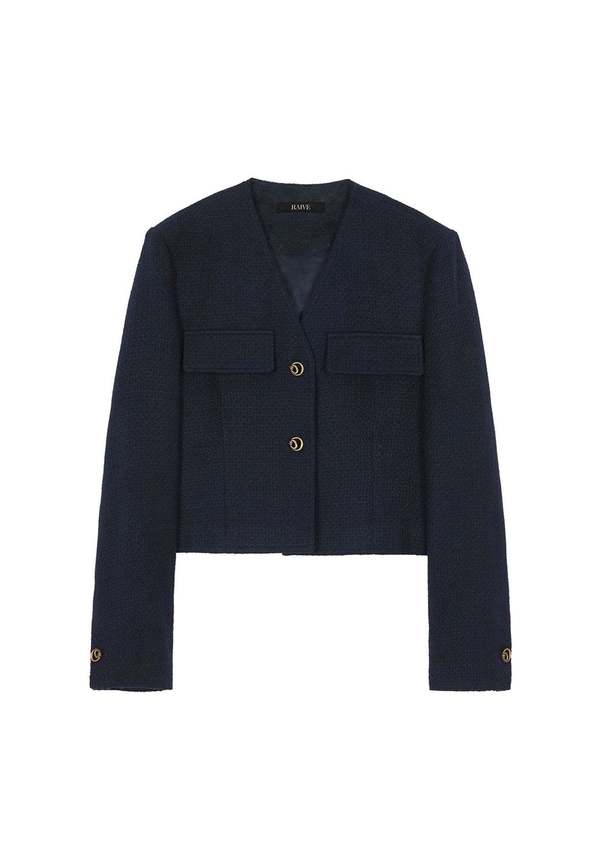 ★RAIVE★ Button Tweed Jacket in Navy VW2AJ09023 Button Tweed Jacket in Navy VW2AJ090-23 - 레이브