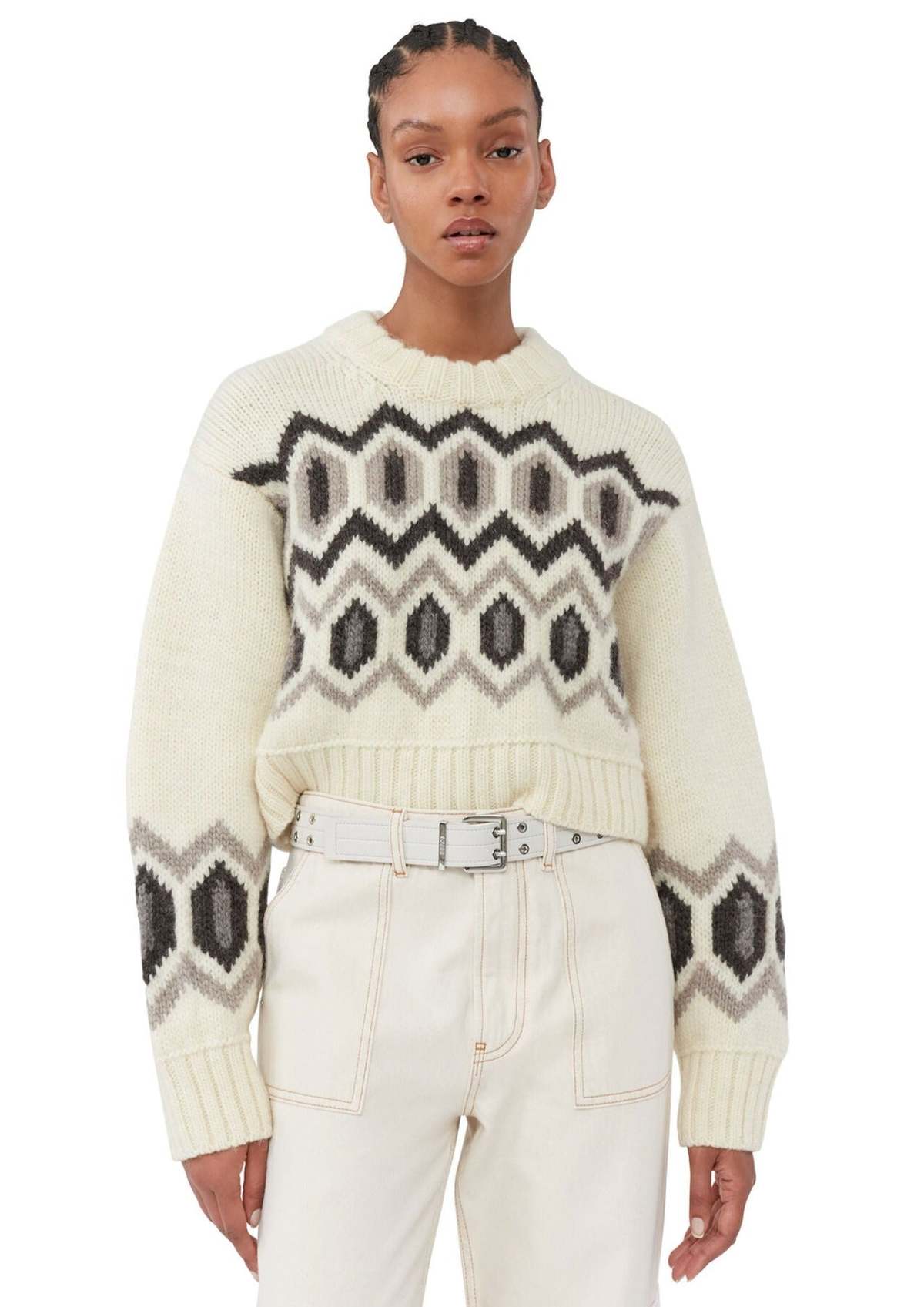 GANNIニット ガニー ニット セーター ベスト ブルー レディース GANNI K2219 683