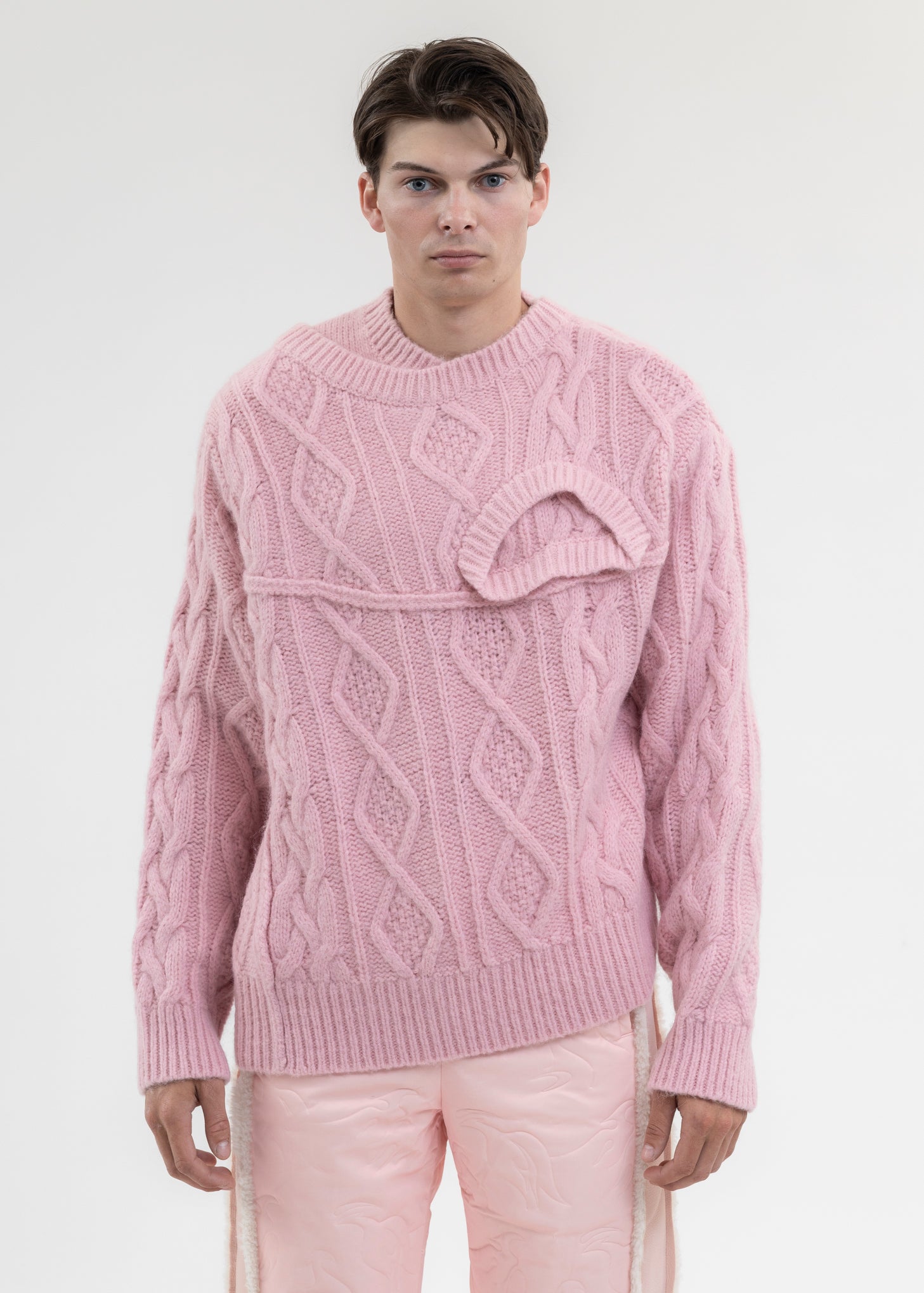 PINK-DOUBLE-COLLAR-CABLE-KNIT-