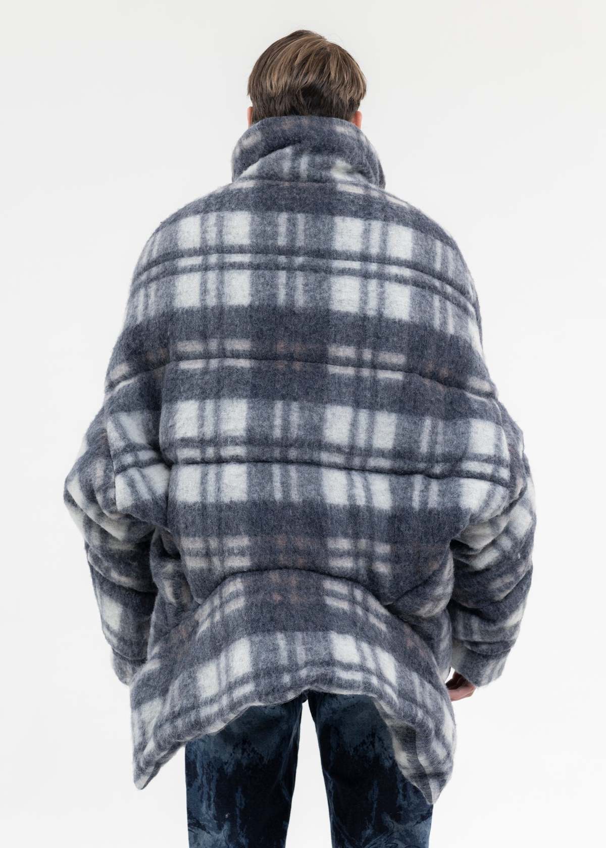 Feng Chen Wang Upside Down Jacket - Check Pattern | Garmentory