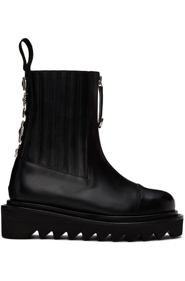 Toga Pulla Black Zip Boots | Garmentory