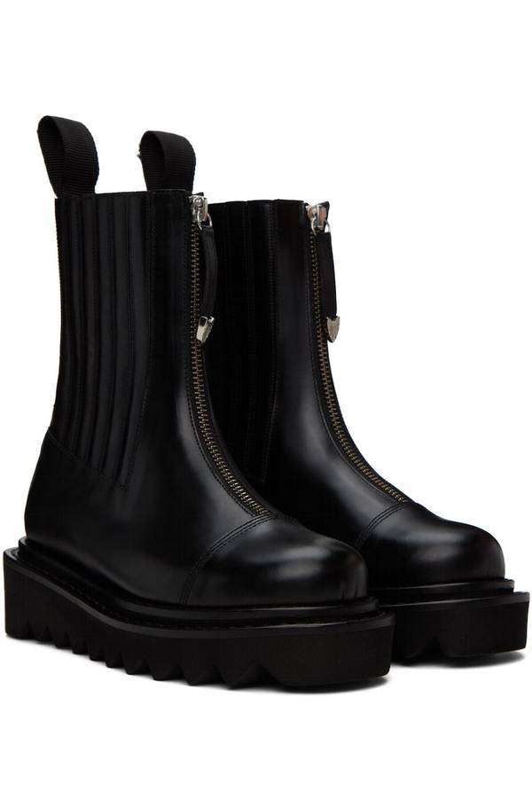 Toga Pulla Black Zip Boots | Garmentory