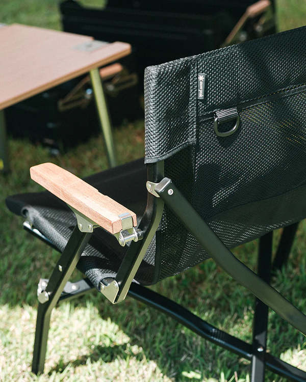 Snow Peak Festival Item Mesh Luxury Low Beach Chair - Black