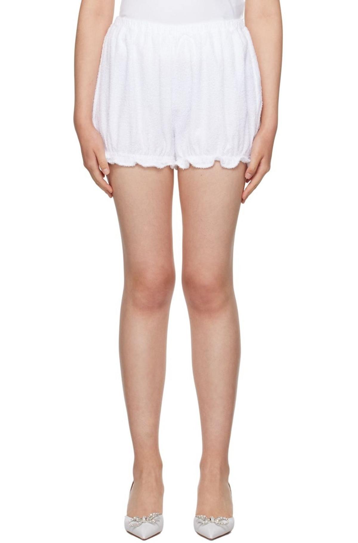 Shushu/Tong White Ruffle Shorts | Garmentory