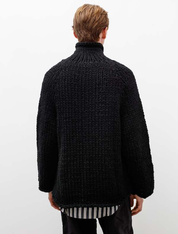Casey Casey Wool Cardigan - Black | Garmentory