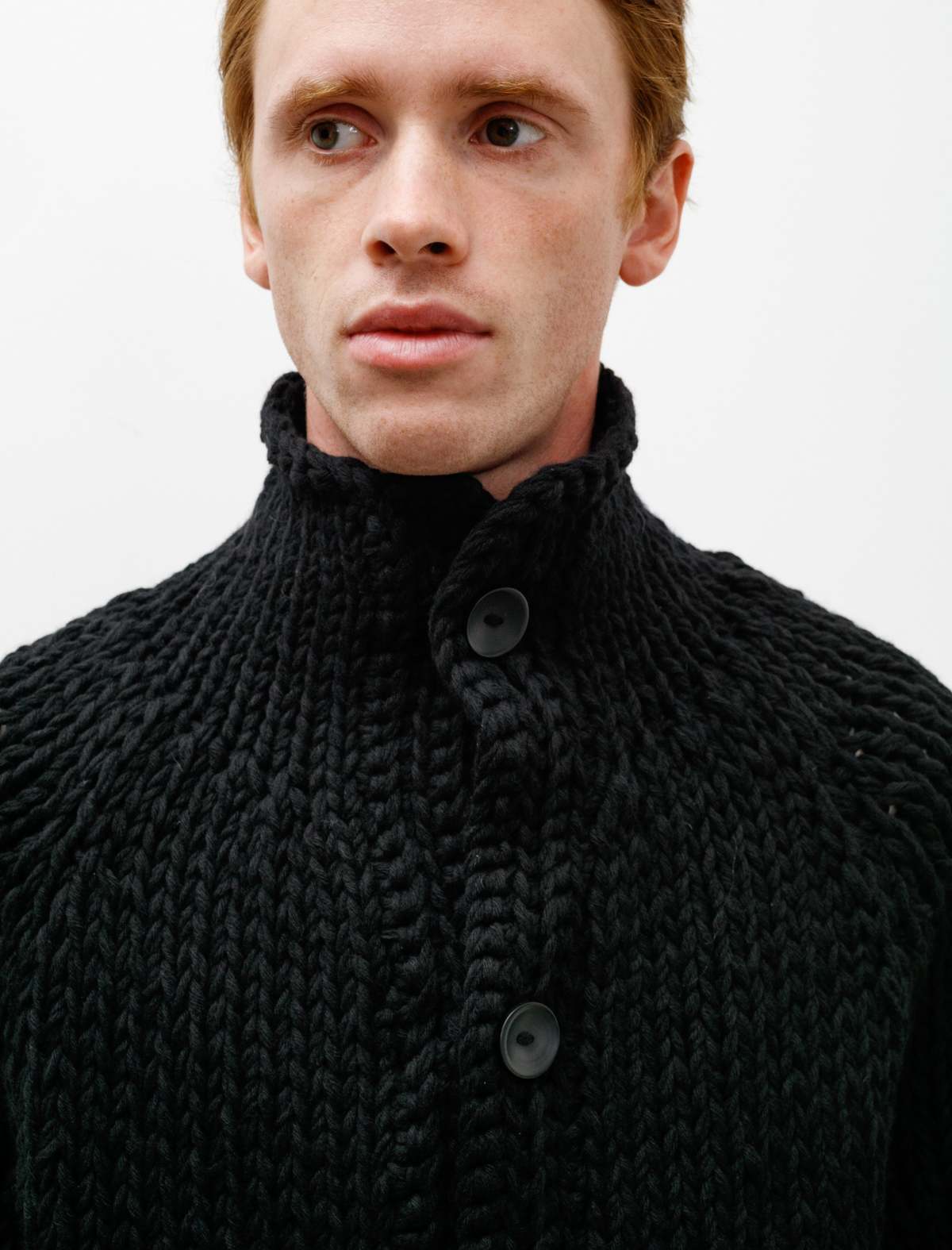 Casey Casey Wool Cardigan - Black | Garmentory
