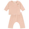 Kids Petit Bateau Baby Two Piece Set - Vintage Pink Stripes - Thumbnail 1
