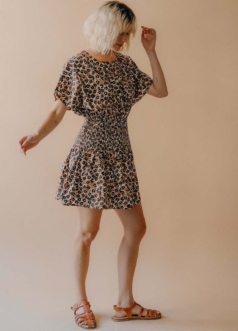 Apiece Apart Mana Mini Dress - Leopard Bouquet Apiece Apart Mana Mini Dress - Leopard Bouquet