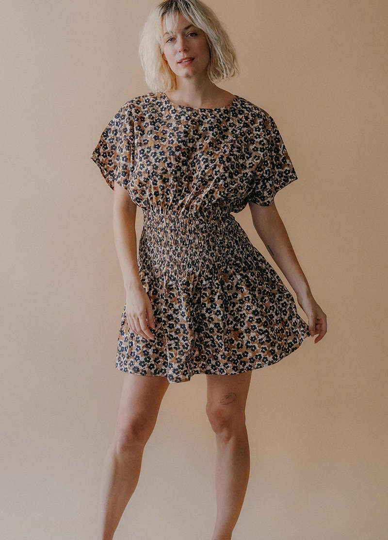 Apiece Apart Mana Mini Dress - Leopard Bouquet Apiece Apart Mana Mini Dress - Leopard Bouquet