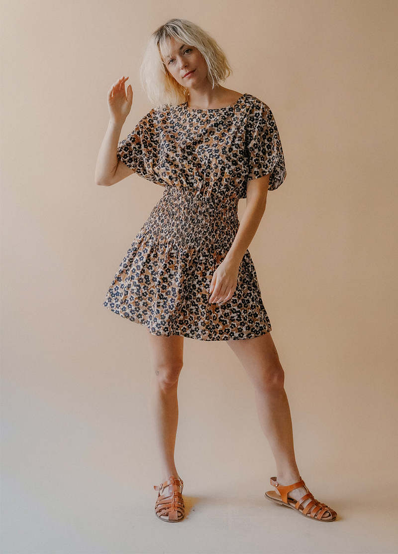 Apiece Apart Mana Mini Dress - Leopard Bouquet Apiece Apart Mana Mini Dress - Leopard Bouquet