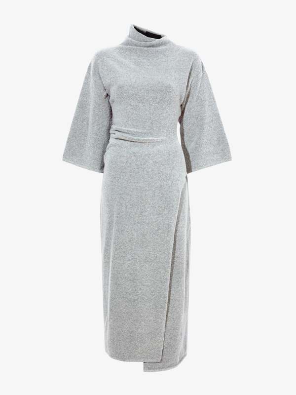 knit dress grey Let's See Heather Grey Cowl Neck Sweater Dress  Shop the Mint