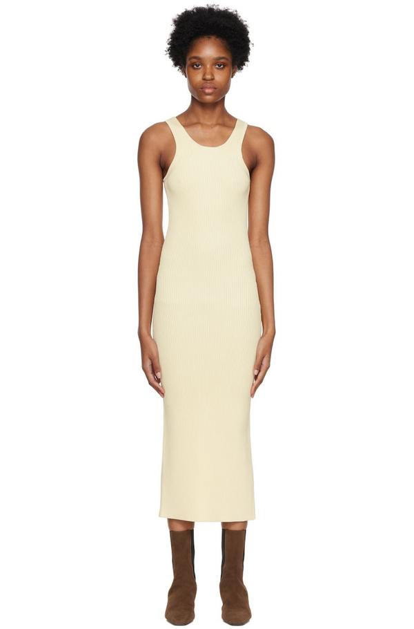 Totme Curved Compact Midi Dress - Elderflower | Garmentory Totme Curved Compact Midi Dress - Elderflower | Garmentory