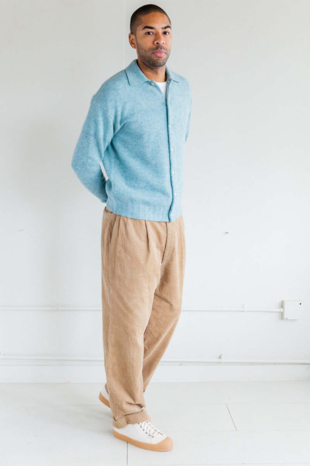 Auralee Shetland Wool Cashmere Cardigan - Multi - Image 3 of 8