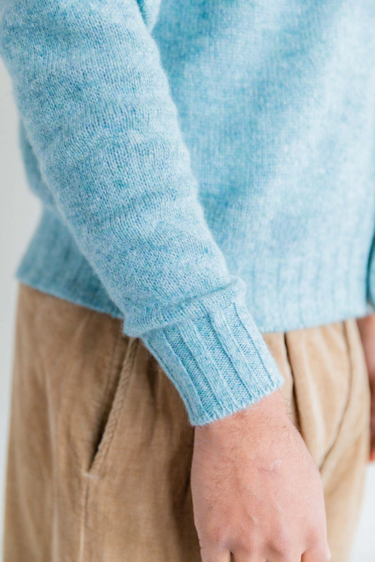 Auralee Shetland Wool Cashmere Cardigan - Multi - Image 8 of 8