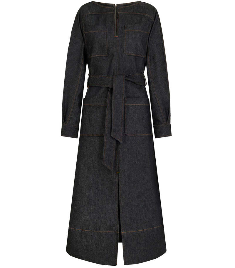 soeur Rachel Dress - Denim Brut Noir | Garmentory