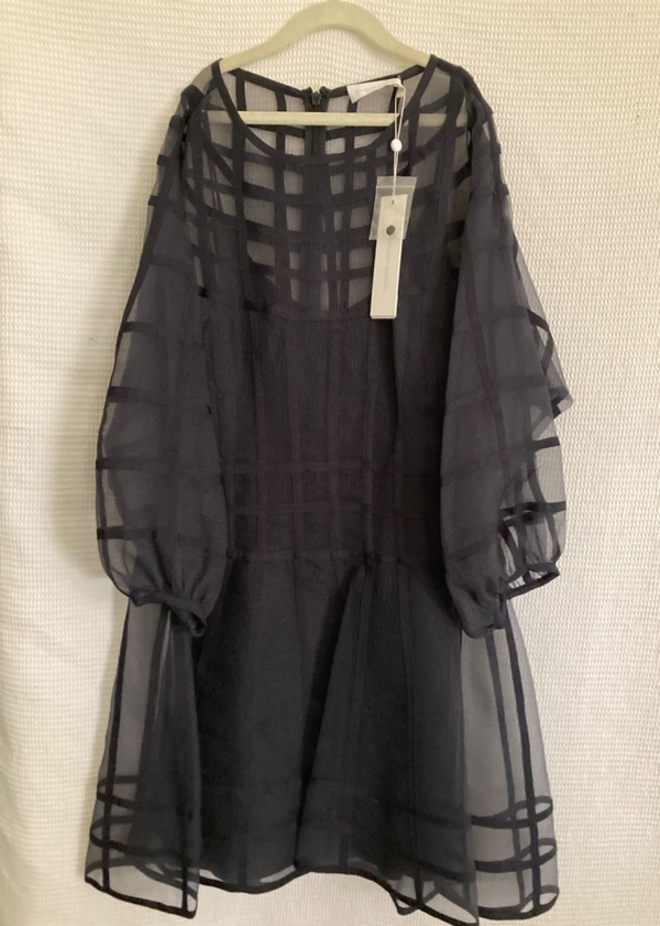 aria black dress Aria Jet Black Knit Lace Dress L / Black