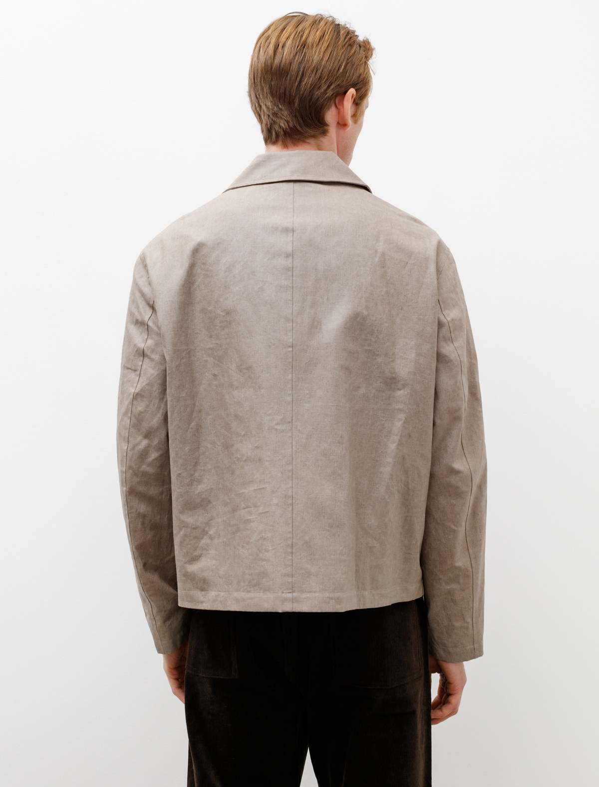 James Coward Site Coated Linen Jacket - Khaki | Garmentory