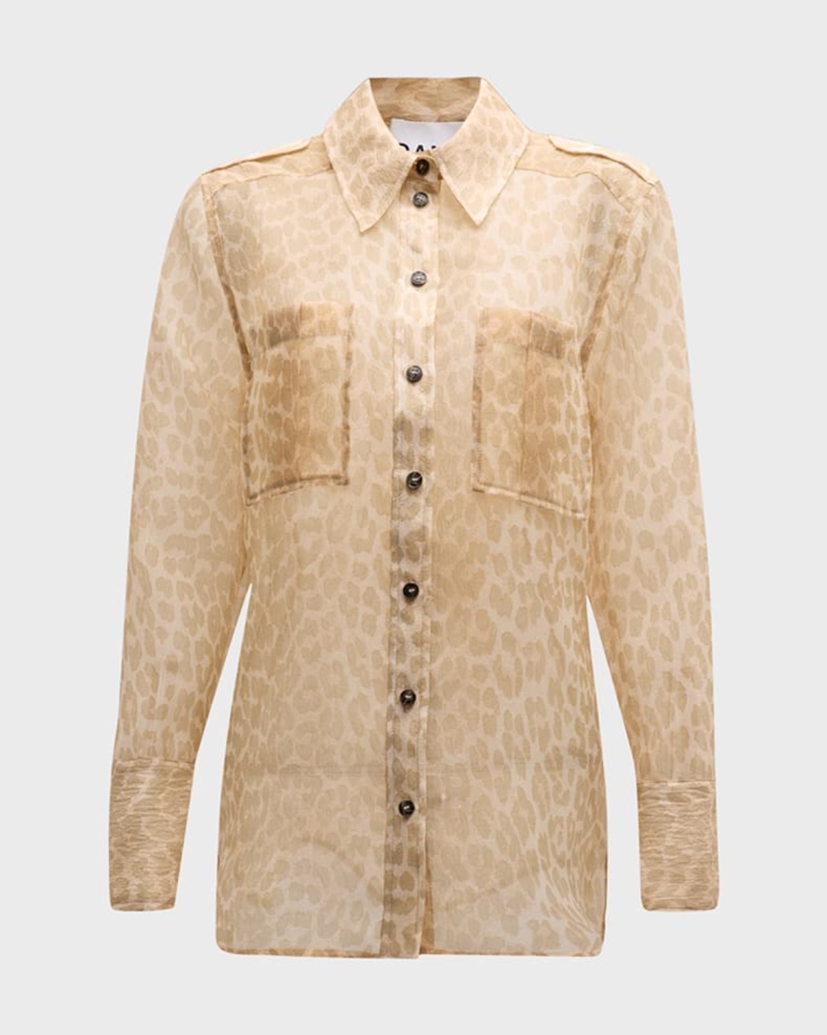 GANNI Organza Shirt ブラウン 34サイズ GANNI | Fringed Organza Shirt | Women | Lane Crawford
